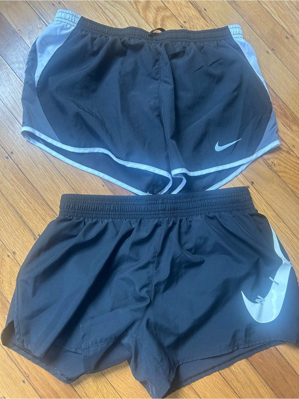 Nike Black Athletic Shorts with White Trim (Women)